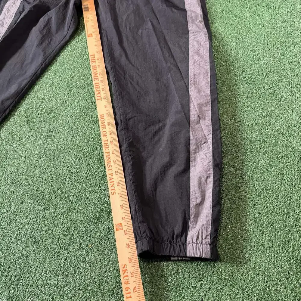 Y2K Nike Air Jordan Track Pants Baggy Streetwear Black Gray Embroidered